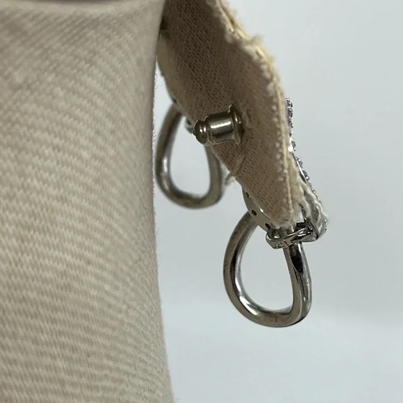 Vintage Sterling Silver Dangle Earrings with Brilliant Sparkle - Picture 9 of 15